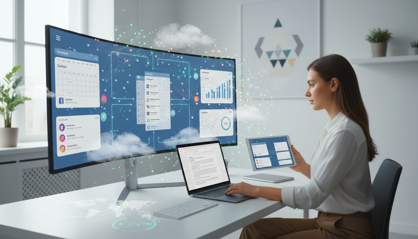 planable simplifies content management by enabling seamless collaboration and scheduling across multiple social media platforms, boosting team productivity and ensuring consistent brand presence.
